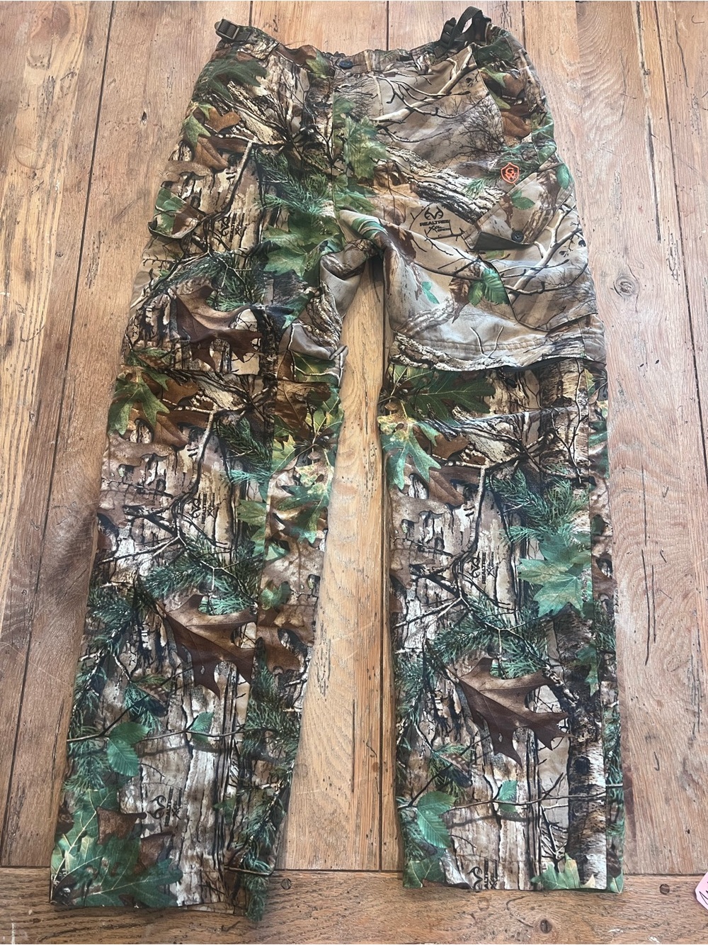 Game Winner Men's Camo Cargo Pants – 32-34 Green/Brown Hunting Style Gorpcore